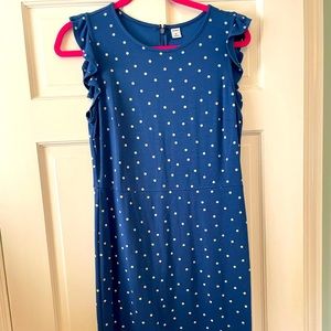 Blue Polka Dot Fishtail Dress